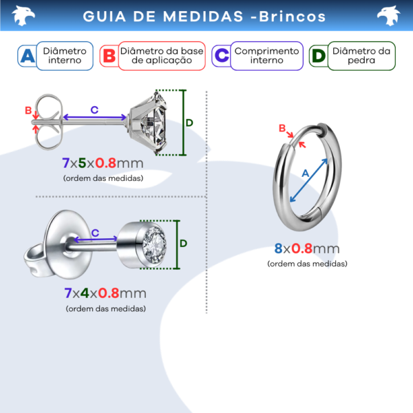 Brinco Fecho Tarracha Titânio F136