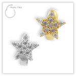 Argola decorada Fecho Click Prata 925