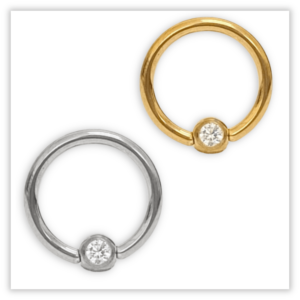 Piercing Argola Decorada Fecho Captive Titânio F136