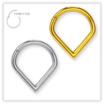 Piercing Argola Decorada Fecho Click Aço 316L