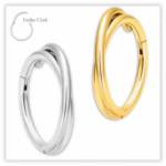 Piercing Argola Decorada Fecho Click Aço 316L