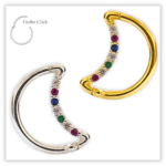 Piercing Argola Decorada Fecho Click Prata 925