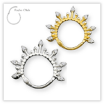 Piercing Argola Decorada Fecho Click Prata 925