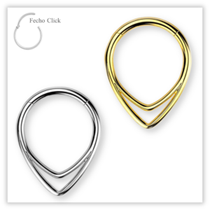 Piercing Argola Decorada Fecho Click Titânio F136