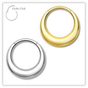 Piercing Argola Decorada Fecho Click Titânio F136