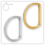 Piercing Argola Decorada Fecho Click Titânio F136