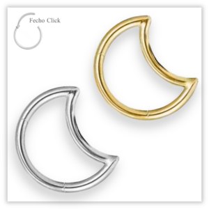 Piercing Argola Decorada Fecho Click Titânio F136