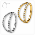 Piercing Argola Decorada Fecho Click Titânio F136