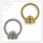 Piercing Argola Decorada Fecho Click Titânio F136