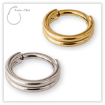 Piercing Argola Decorada Fecho Click Titânio F136