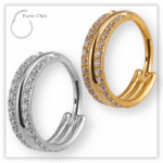 Piercing Argola Decorada Fecho Click Titânio F136
