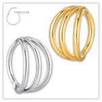 Piercing Argola Decorada Fecho Click Titânio F136