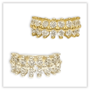 Piercing Argola Decorada Fecho Pressão Prata 925