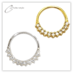 Piercing Argola Decorada Fecho Torção Prata 925