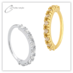 Piercing Argola Decorada Fecho Torção Prata 925