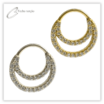 Piercing Argola Decorada Fecho Torção Prata 925