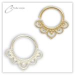 Piercing Argola Decorada Fecho Torção Prata 925
