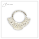 Piercing Argola Decorada Fecho Torção Prata 925