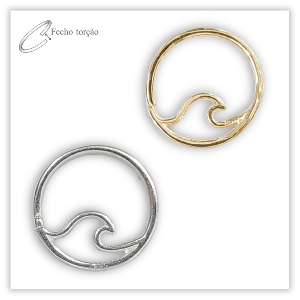 Piercing Argola Decorada Fecho Torção Prata 925