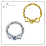 Piercing Argola Decorada Fecho Torção Prata 925