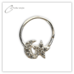 Piercing Argola Decorada Fecho Torção Prata 925