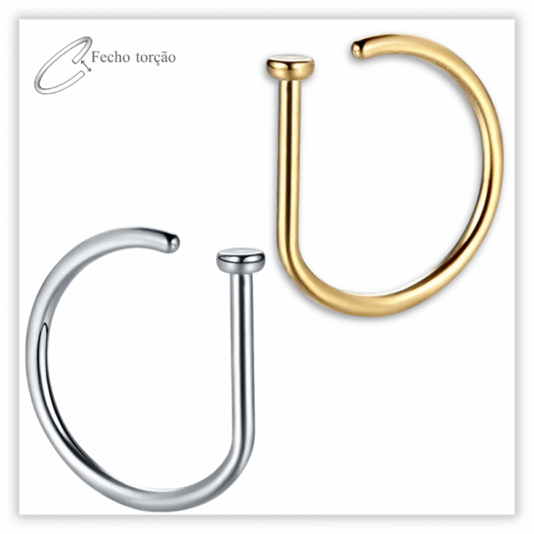 Piercing Argolinha D-ring G-ring Aço 316L