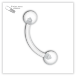 Piercing Curvo básico Fecho Rosca externa Bioflex