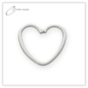 Piercing Daith / Coração Fecho Torção Latão