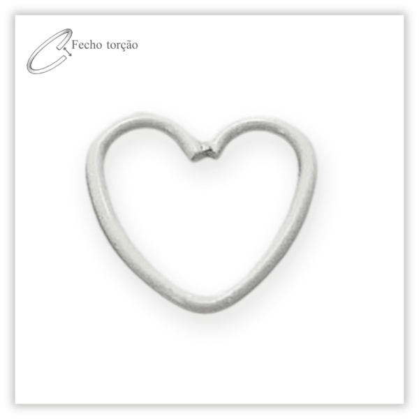 Piercing Daith / Coração Fecho Torção Latão