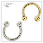 Piercing Ferradura básica Fecho Rosca externa Aço 316L
