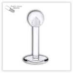 Piercing Labret básico Fecho Rosca externa Bioflex