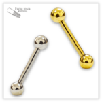 Piercing Reto básico Fecho Rosca externa Aço 316L