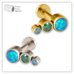 Piercing Reto Decorado Fecho Rosca interna Titânio F136