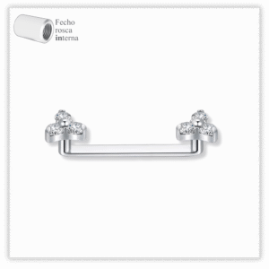 Piercing Implante Surface Fecho Rosca interna Titânio F136