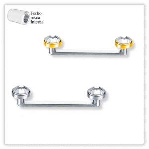 Piercing Implante Surface Fecho Rosca interna Titânio F136