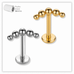 Piercing Reto Decorado Fecho Rosca interna Titânio F136